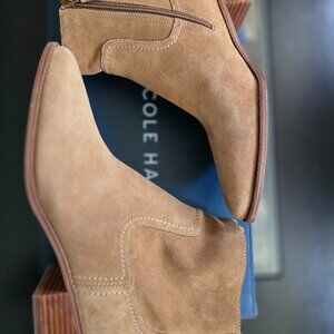 Cole Haan Women's Naia Ankle Bootie - Brown Suede - Size 9